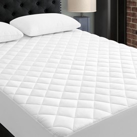 Aspire Homeware King Size Mattress Protector - Premium Microfiber Quilted Mattress Pad - Soft & Breathable Mattress Cover (150 x 200+30cm)