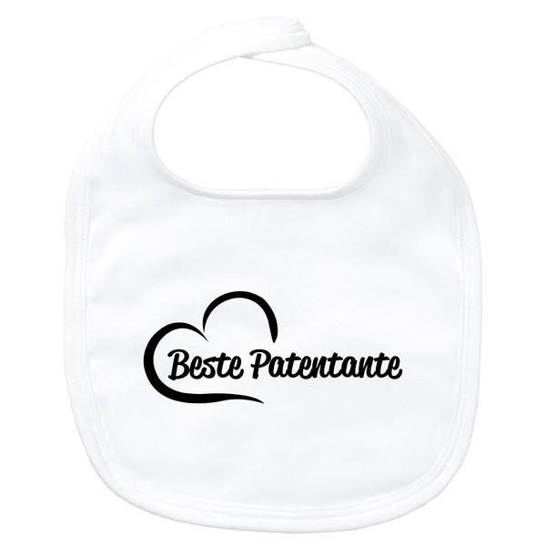 Huuraa Baby Lätzchen Beste Patentante Herz Geschenk White Bio Baumwolle