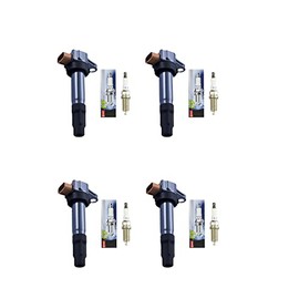 Set of 4 AD Auto Parts Ignition Coils + 4 Platinum TT PKH20TT Spark Plugs for Suzuki Grand Vitara, Kizashi 2.4L L4 2009-2013, Compatible With 7805-3170, 4506