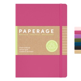 PAPERAGE Recycled Lined Journal Notebook, (Rose), 160 Pages, Medium 5.6 inches x 8 inches - 100 GSM Thick Paper, Hardcover
