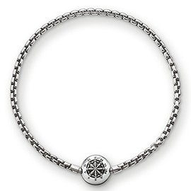 Thomas Sabo KA0002-001-12 Unisex Karma Beads Bracelet Blackened 925 Sterling Silver, Sterling Silver, Without Stone