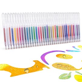 XWT Retractable Glitter Gel Pen 36 Colors, Sparkle Glitter Gel Pens, 1mm Fine Point Metallic Glitter Gel Pen Set, for Journaling Art Projects, Kids Adult Coloring Supplies, Highlighters