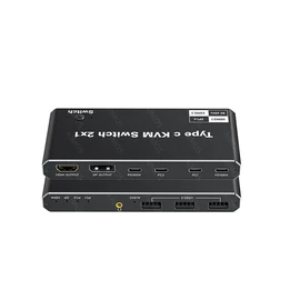 INF 2 in 1 Output USB-C KVM Switch 8K@60Hz 4K@120Hz for Windows 11/10/8/7/Vista/XP, Mac OS X 10.9, Compatible with Thunderbolt 3 and Thunderbolt 4