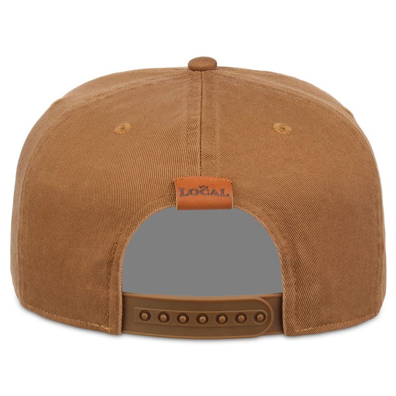 Local Crowns Oklahoma Golfer Views Patch Adjustable Snapback Cap tan