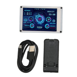Computer Temp Monitor 3.5 Inch IPS Dimmable Theme Editor Auto Off Dual USB Port PC CPU Data Monitor for GPU RAM Time