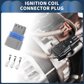INFINAUTO 3 Pin Ignition Coil Connector Plug, 1.5mm Series Car RV Truck Female Wire Terminal Connector Gray, 1 Set