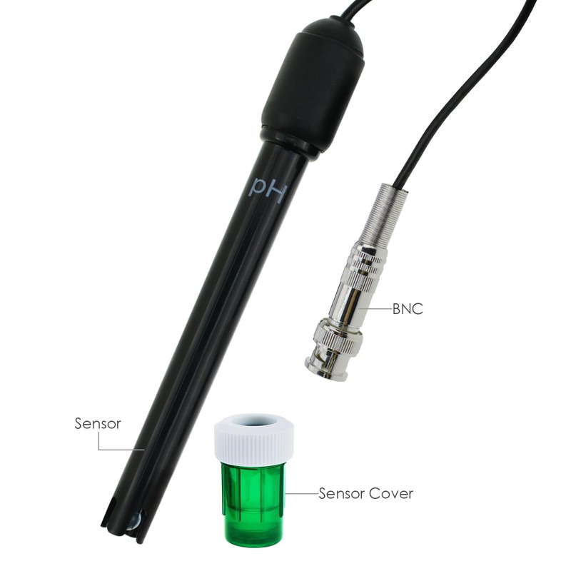0-14 pH Electrode Probe BNC Connector, 300cm Cable for PH