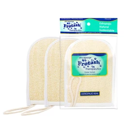 Frotash Estropajo Loofah Exfoliante Afelpado Manopla para Baño 3 Piezas