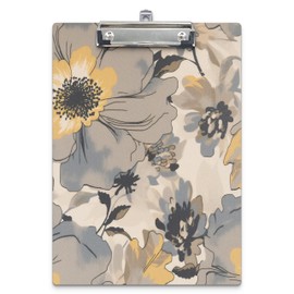 APJYM Floral Clipboard, Watercolor Flower Chinoiserie Wooden Clip Boards for Women Office Classroom Teacher Student Nurse Doctor, Floral Office Supplies, Standard A4 Letter Size 9x12.6 Inch