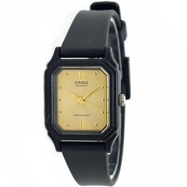 Casio import LQ-142E-9A Analog Wristwatch, Black, gold, watch
