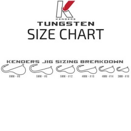 Kenders Outdoors 3 Pack - Tungsten Ice Fishing Jigs - METALLIC TURQUOISE (6 Size Variations) - 3mm - #16 Hook