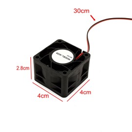 JZK 40 x 40 x 28 mm DC 12 V Mini Cooling Fan 40 mm with 2-Pin Plug, 15000 rpm, 0.27 A, 4028 Ball Bearing Small Brushless DC Fan 4 cm for Cooling or Ventilation, 3D Printer Fan