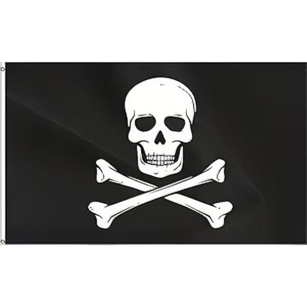 Skull Bones Flag 4x6 FT, Double Sided Pirate Jolly Roger