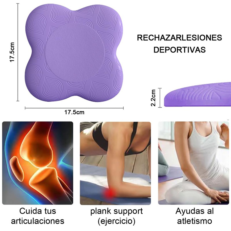 CHENGBAO 2 Paquetes Rodilleras de Yoga,Almohadilla de Espuma Antideslizante para