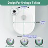 SADALAK D/U Shape Toilet Seat,Soft Close and Quick-Release for Easy