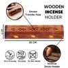 Handmade Wooden Brown Incense Stick Holder Burner Storage Coffin Box