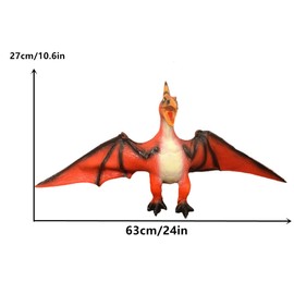 Jumbo Dinosaur Toys Pterodactyl Red Realistic Large Size 24 inch Jurassic Prehistorical Dinosaur Action Figures Educational for Boys Kids Girls Collectors