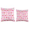 Diamond Patchwork Cherry Ice Cream Strawberry Summer Collage Throw Pillow