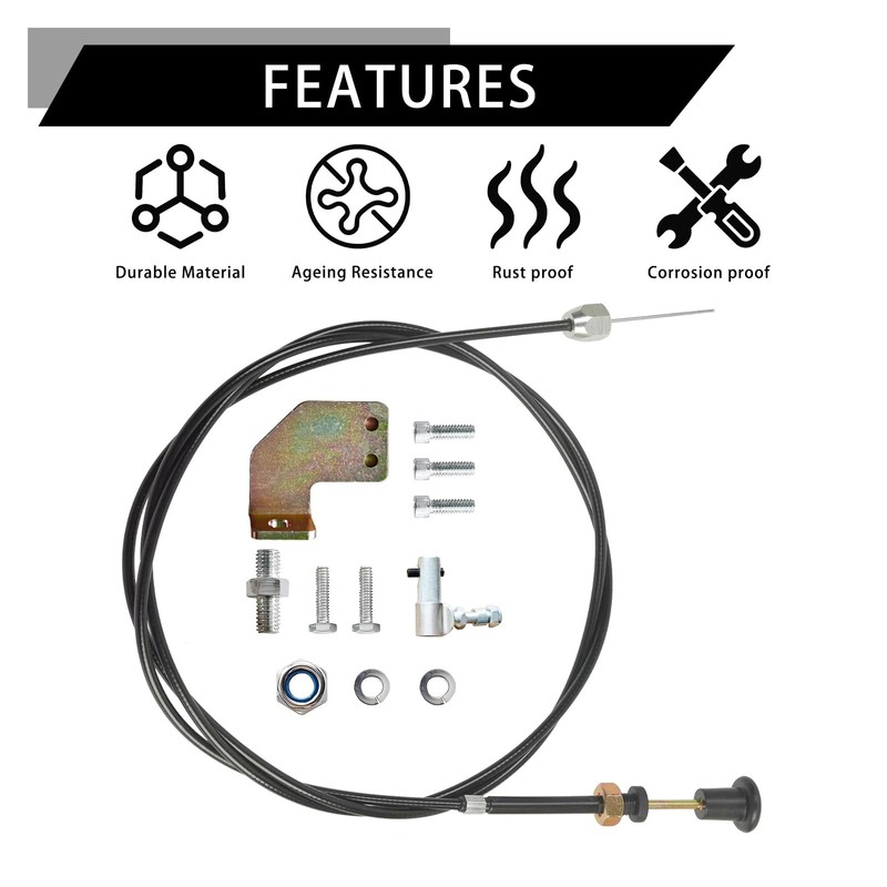 P7100 Manual Fuel Shut Off Solenoid Kit Cable Compatible with
