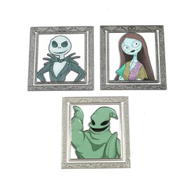 The Nightmare Before Christmas Metal Bookmark Set, Unique Movie Figure Book Clips, Gifts for Movie Fans and Book Lovers (3pcs Metal Bookmark)