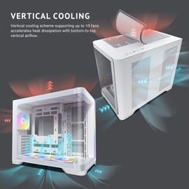 Antec C5 Curve ARGB, 4 x 120mm ARGB PWM Fans Included, Up to 10 Fans Simultaneously, Type-C 3.2 Gen 2 Port, Curved Tempered Glass Front & Side Panels, 360mm Radiator Support, Mid-Tower ATX PC Case