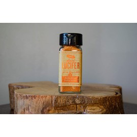 Saint Lucifer Spice Co, Habanero Table Spice, number 11, 2.4 ounce glass bottle, Made In The USA, Gluten Free, Sugar Free, Vegan, Vegetarian