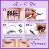 Magnetic Eyelashes with Applicator Natural Look: 4 Pairs, No Glue