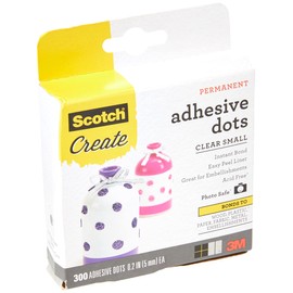 Scotch Adhesive Dots, Small, 300/Pack – Mess-Free, Permanent, Photo-Safe, and Acid-Free for Scrapbooking and Craft Projects
