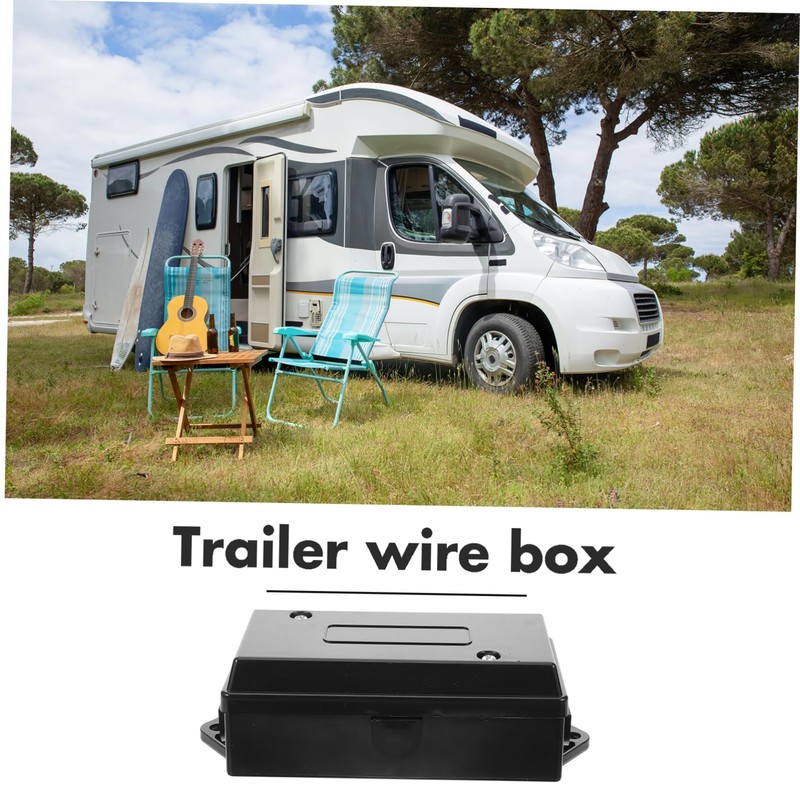 PACKOVE Trailer Plug Cord Connection Box Plastic Weatherproof Junction Box