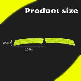 LKAHG Car Reflective Stickers, 4PCS Waterproof Vehicle Side Bumper Safety Warning Sign Reflective Strips, Universal Automotive Trunk Rear Bumper Body Reflector Guard Decal Accessories (Yellow)