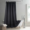 MVSUTA Ruffled Black Modern Polyester Fabric Cloth Bath Shower Curtain,Solid
