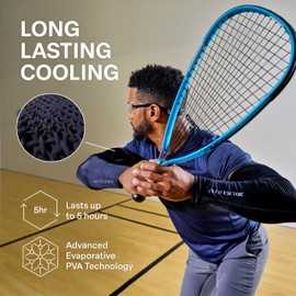COLD FACTOR Instant Cooling Sun Arm Sleeves (Black, S/M) Advanced Chemical-Free Evaporative Cooling Technology | UPF 50+ | Moisture Wicking | 2+ Hours of Cooling