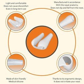 NANOVITA Premium Nostril Retainer For Rhinoplasty + Tape C 2 Sizes in One Box (Size 5 & 6) C Top-Grade Post-Surgery Nose Shaper C Don't Risk Your Beauty, Comfortable & Invisible , Nose Retainer (( 5 & 6 ))