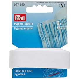 Prym Elastic, 7% EL, 93% PA, White, 1.86 x 6.7 x 0.48 cm