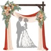 7.48FT Wooden Wedding Arch Frame Backdrop Stand, Square Wood Arch