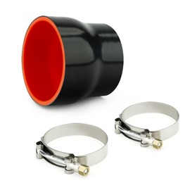 GASHER 1PCS recto manguera de silicona 2.5 «ID-3» ID, acopladores de silicona Longitud 3» (76mm) con 2 abrazaderas T-Bolt, tubo de intercooler para aplicaciones de admisión y Turbo