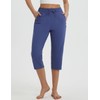 baleaf Womens Yoga Capri Pants with Zipper Pockets Summer Drawstring