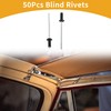Partuto 50 Pcs Dome Head Large Flange Blind Rivets Aluminum