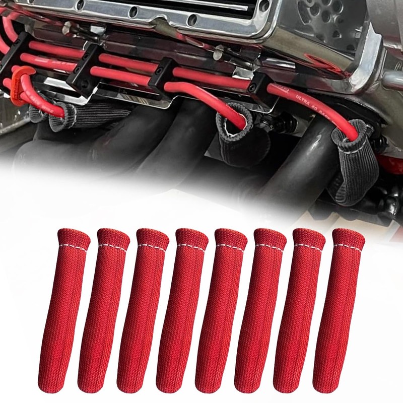 TSUGAMI Car Spark Plug Heat Shield Boots, 8PCS 6 Inch