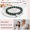 KORAS Grandma Gifts, Heart Charm Beaded Bracelet Grandma Gifts from