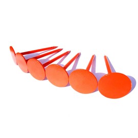 NSY 6 Pack Survey Marker/Survey Stakes/Property Marker Permanent/Ground Marker/Lot Linemarker/Boundary Marker Orange