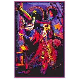 Studio B Pirate King - Non-Flocked Blacklight Poster 24In x 36In, 24 x 36 Paper