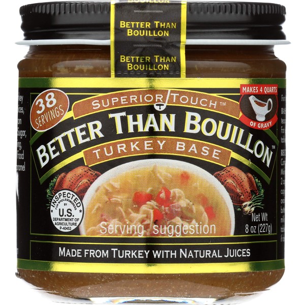Better Than Bouillon Turkey Base, Made from Turkey with Natural Juices, 38 servings, Makes 4 Quarts of Gravy (Pack of 1)