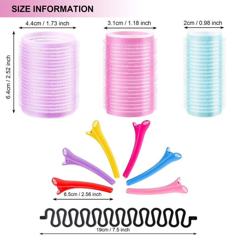 FREDY’s 31 Pieces Hair Rollers Set – 18 Self Grip