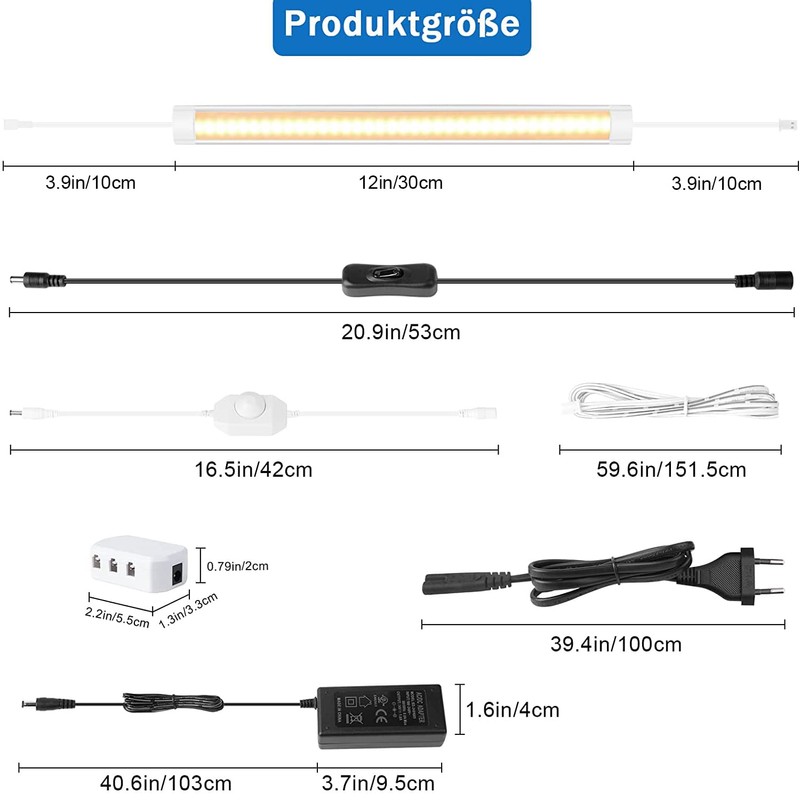 LABOREDUCER LED Under-Unit Light Kitchen Dimmable 6 x 24 V