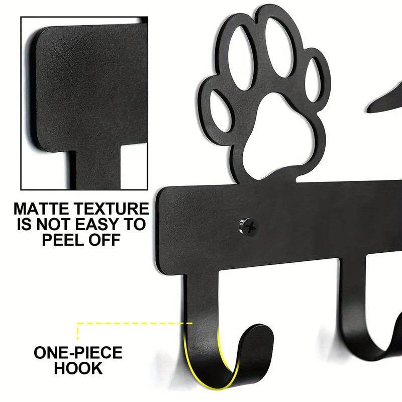 lomdung Dog Coat Rack with 5 Hooks, Coat Hook with
