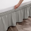 Toodou Gray Bed Skirt for Queen Size Bed, 16 Inch