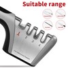 4-in-1 Knife Sharpener with 4-Stage Sharpening, Manual Kitchen Sharpener for