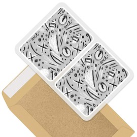 2 x 10cm Rectangle Vinyl Stickers - Modern Art Doodles Scribbles 43011
