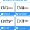 20 pcs Water Push to Connect Quick Connect Fittings 3/8"
